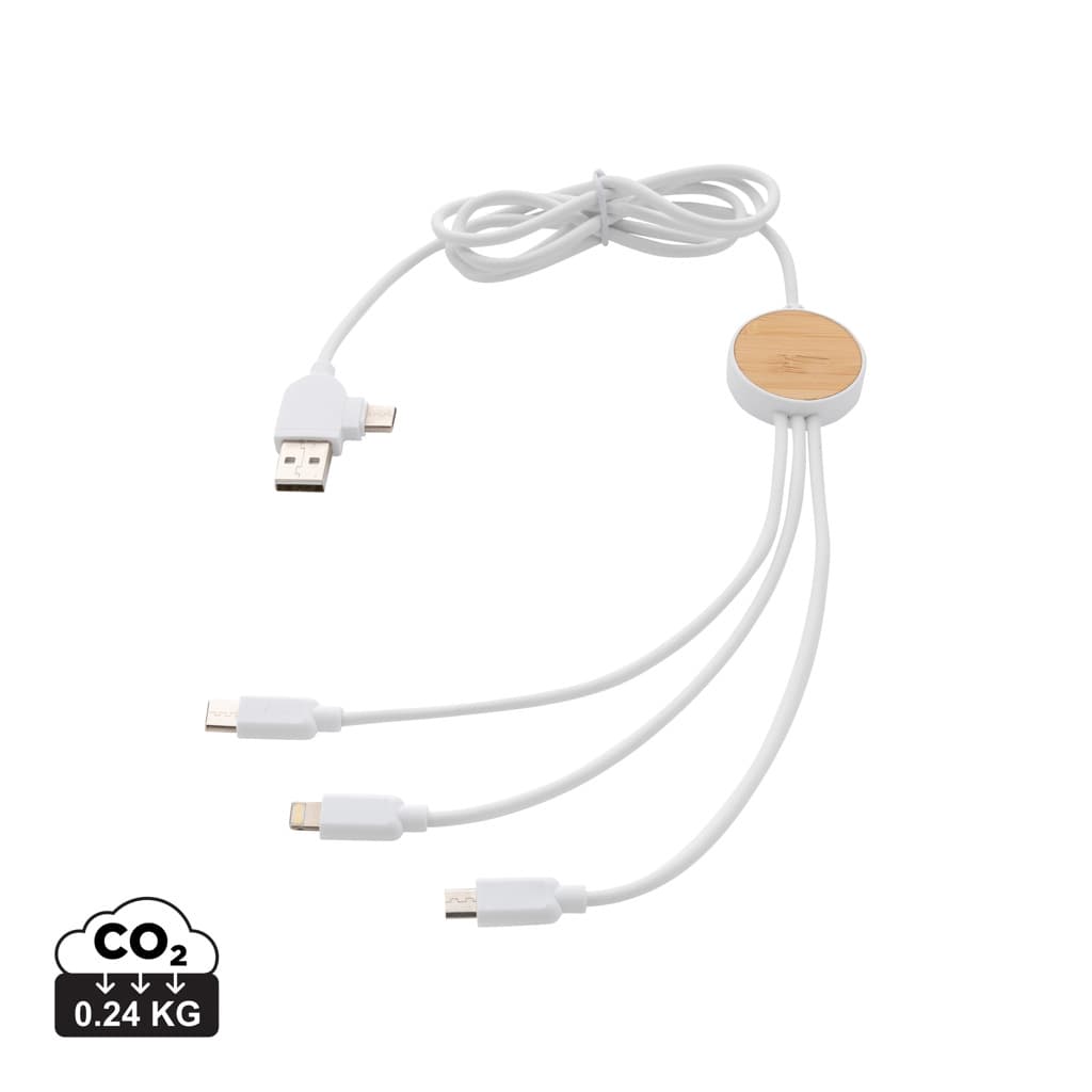 RCS recycled plastic Ontario 6-in-1 cable — Phone & Tablet accessories promotional product