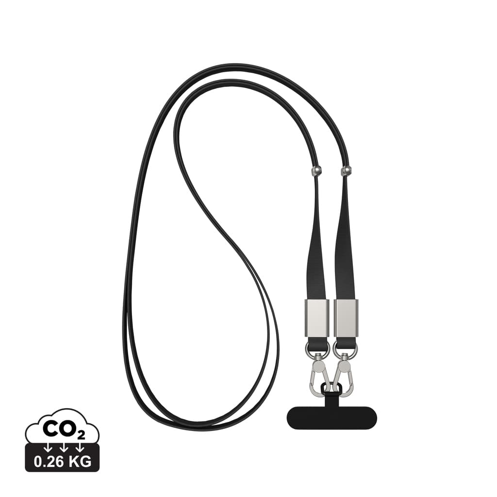 Nivo RCS recycled PET Crossbody lanyard — Phone & Tablet accessories promotional product