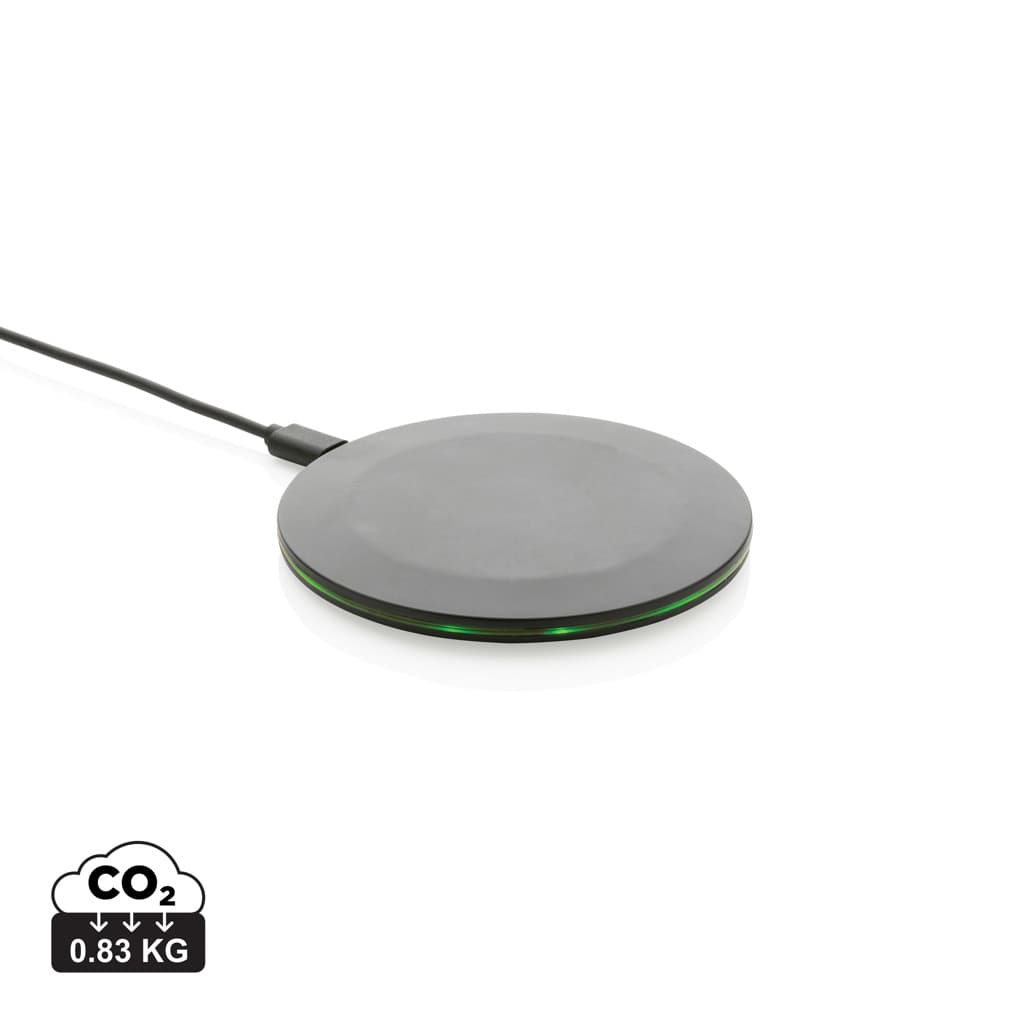 RCS recycled plastic 15W Wireless fast charger — Phone & Tablet accessories promotional product