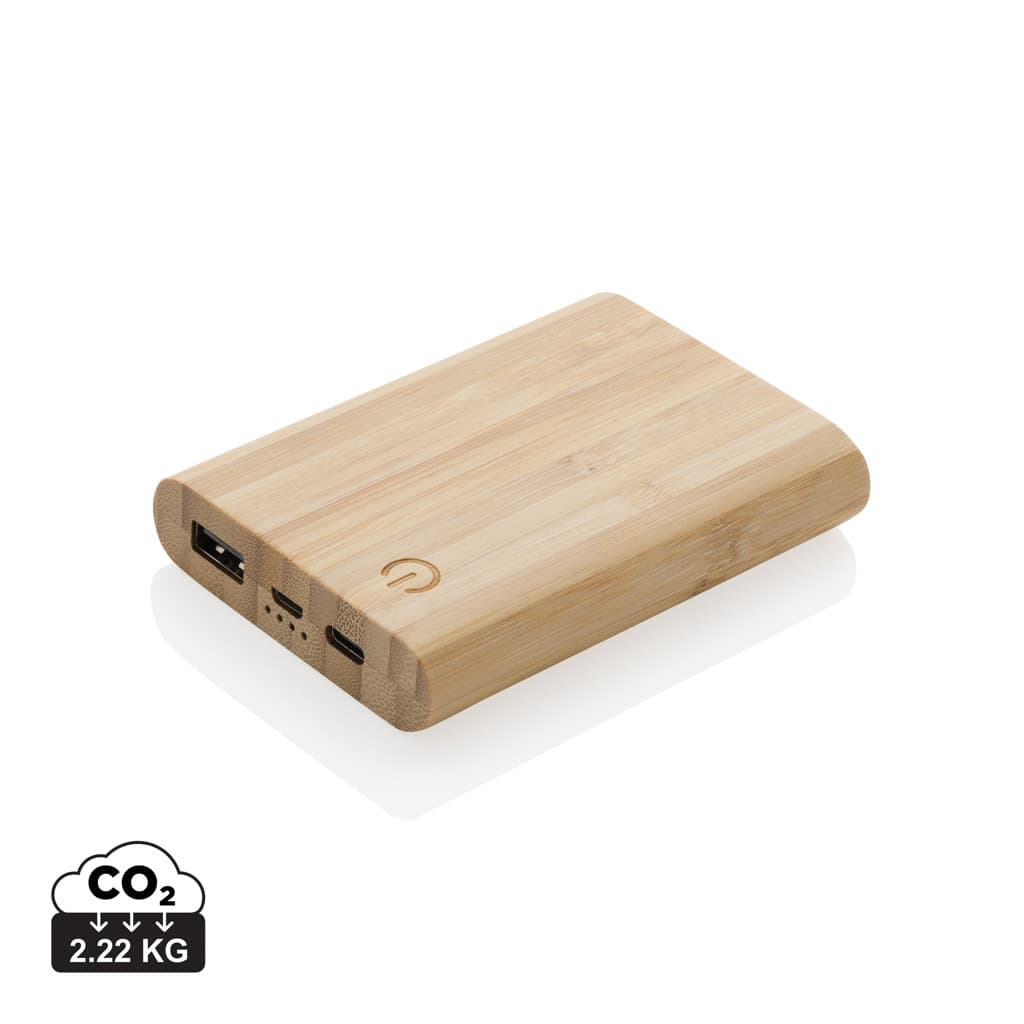Bamboo 5.000 mAh powerbank — Phone & Tablet accessories promotional product