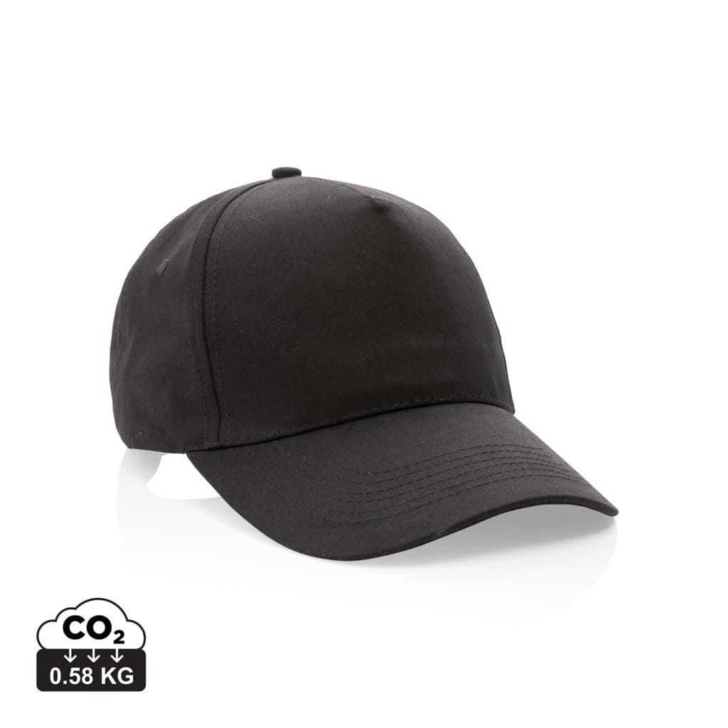 Impact 5 panel 190gr Recycled cotton cap with AWARE™ tracer — Headwear promotional product