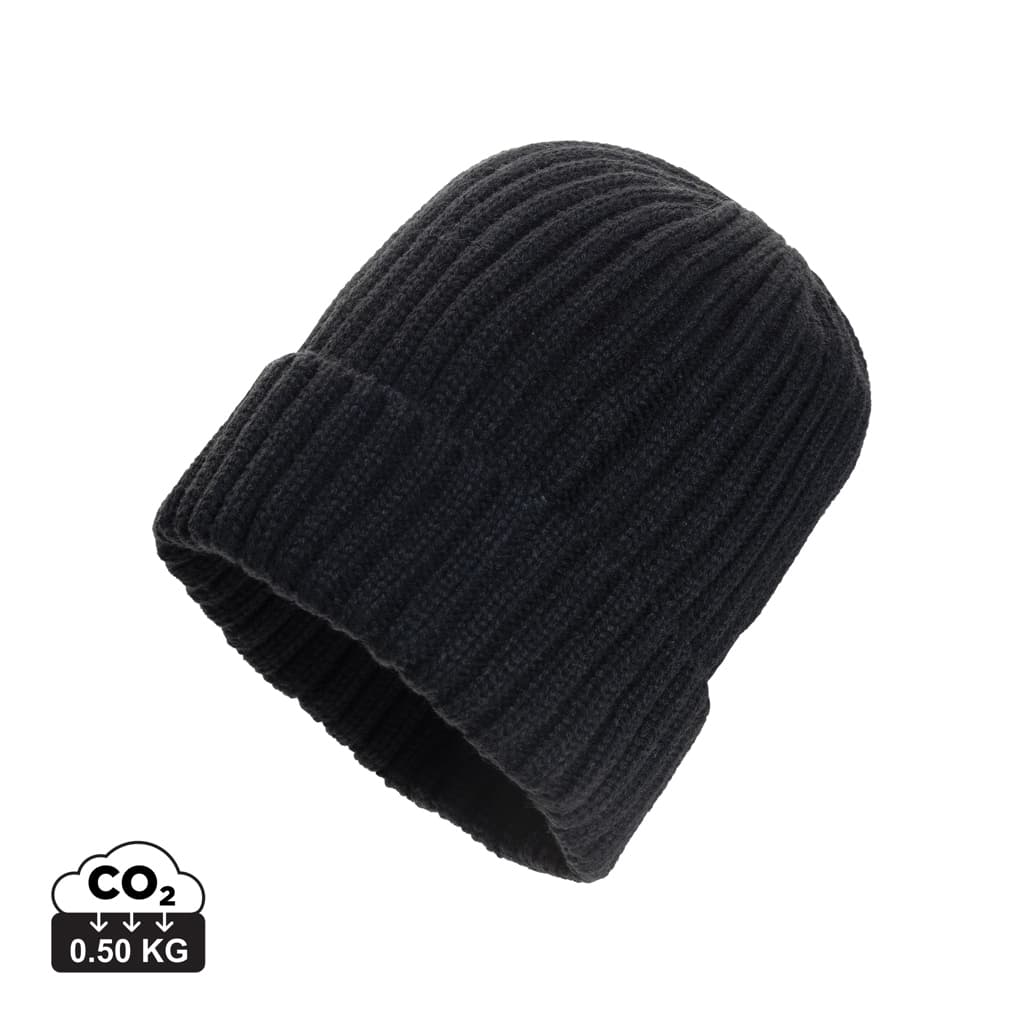 Kennedi AWARE™ Polylana® beanie with large rib — Headwear promotional product