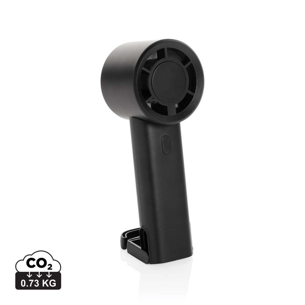 Twist RCS recycled plastic re-chargeable portable fan — Phone & Tablet accessories promotional product
